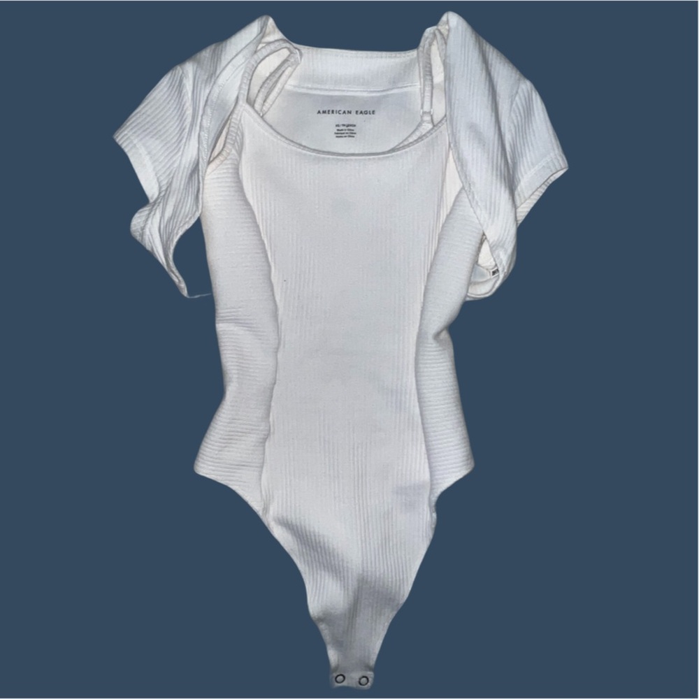 Ribbed American Eagle 2 Piece Bodysuit Top